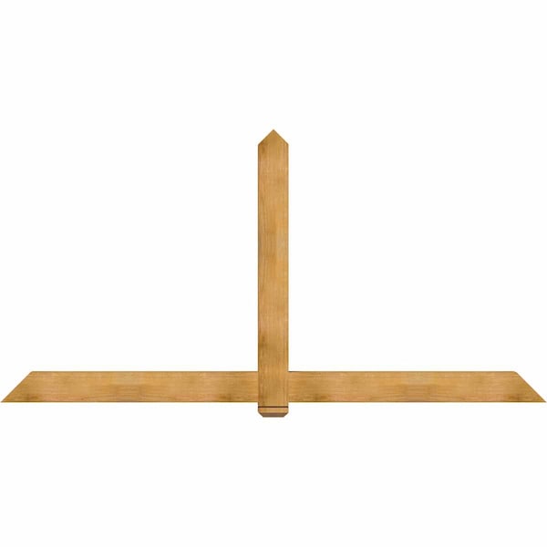 Ekena Millwork Eugene Rough Sawn Timber Gable Bracket, Western Red Cedar, 108"W x 54"H x 4"D x 6"F, 12/12 Pitch GBW108X54X0406EUG00RWR - main